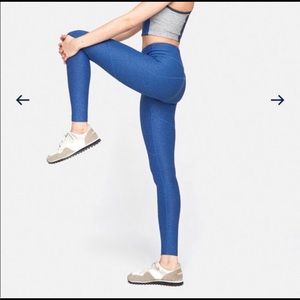 Outdoor Voices Warmup Legging in Deep Sea-Small